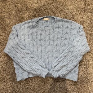 Altar'd State Light Blue Cable Knit Sweater